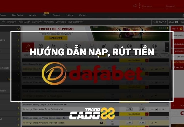 nạp tiền dafabet, rút tiền dafabet